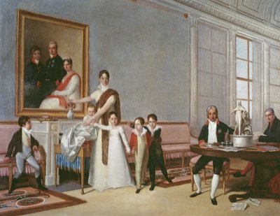 La famiglia del primo Visconte di Santarem, 1816 da Domingos Antonio de Sequeira